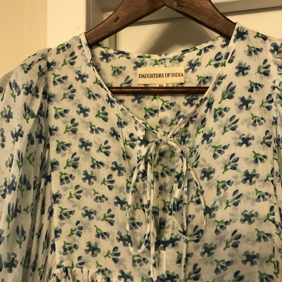 Daughters of India Kyra Mini Dress Azure XS - Picture 2 of 10